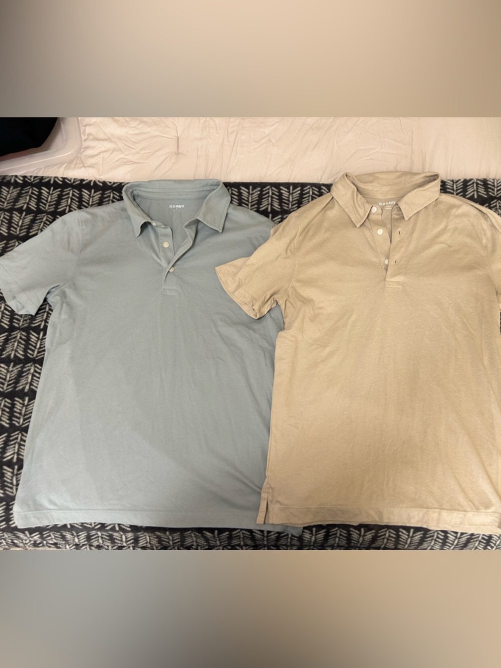 Men’s Polo Tops - Light Blue and Beige